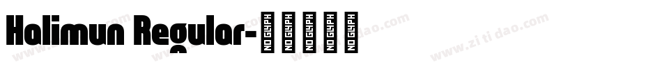 Halimun Regular字体转换